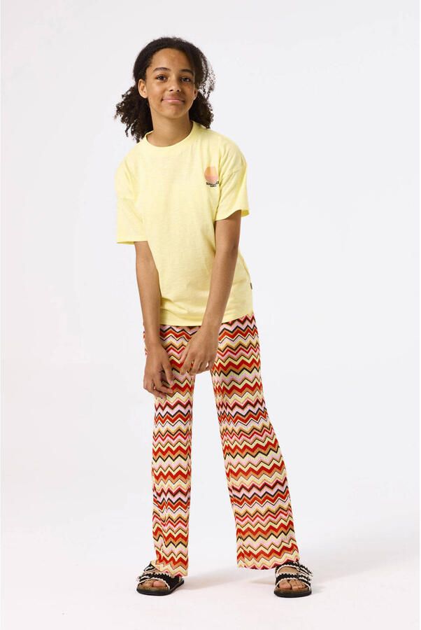 Garcia Wide fit stoffen broek met elastische band