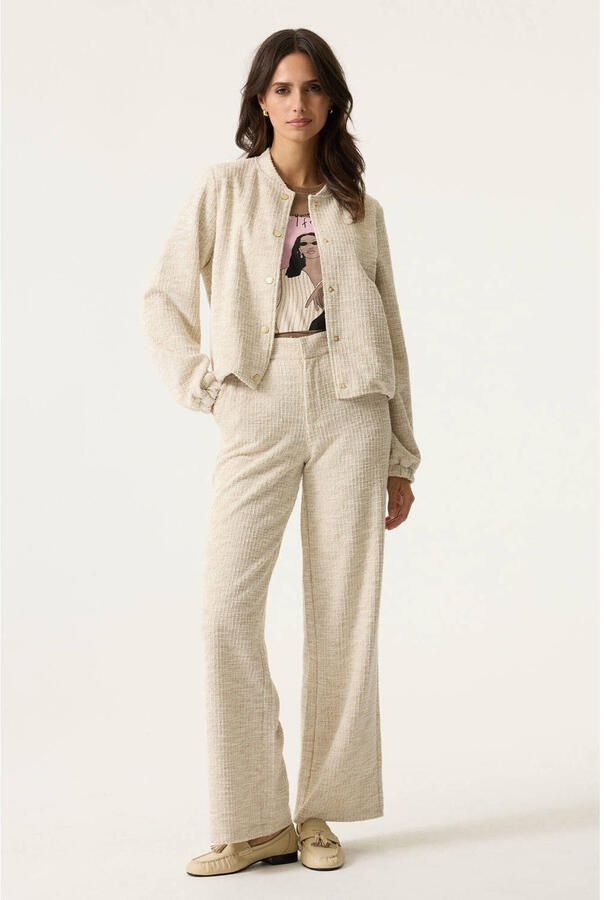 Garcia wide leg regular waist broek ecru