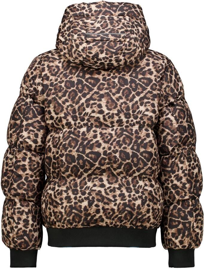 Garcia winterjas met panterprint bruin Meisjes Polyester Capuchon Panterprint - Foto 2