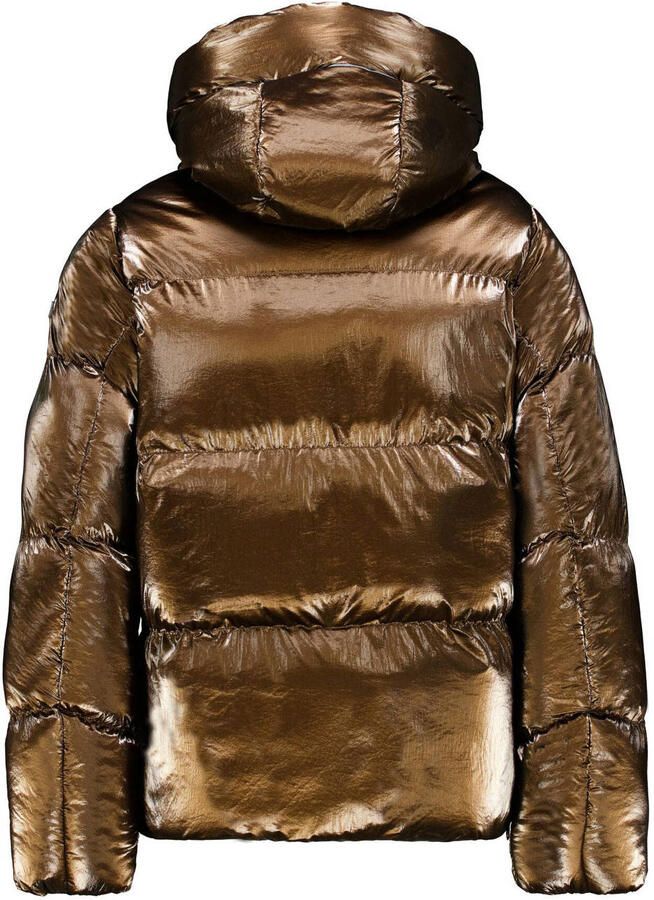 Garcia winterpufferjas donkerbruin Meisjes Polyester Capuchon Effen - Foto 2