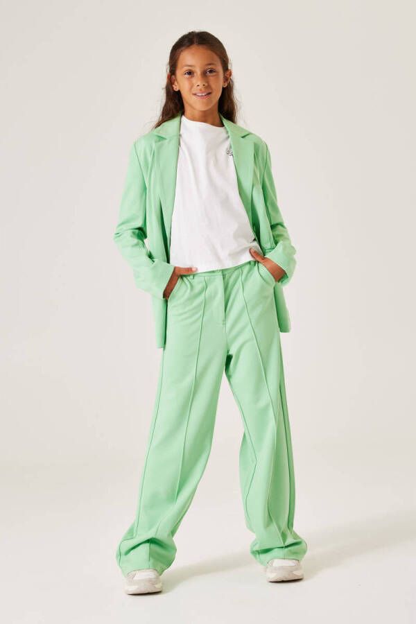 Garcia high waist bootcut broek lichtgroen Meisjes Viscose Effen 134
