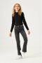 Garcia high waist flared jeans 575 dark used Zwart Meisjes Denim Effen 128 - Thumbnail 1