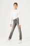 Garcia high waist skinny jeans 570 met slijtage medium used Grijs Meisjes Stretchdenim 128 - Thumbnail 1