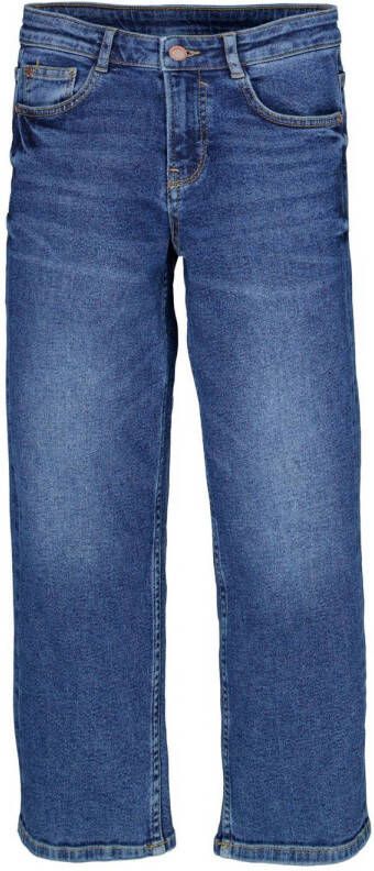 Garcia high waist straight fit jeans 576 Mylah dark used Blauw Meisjes Denim 140