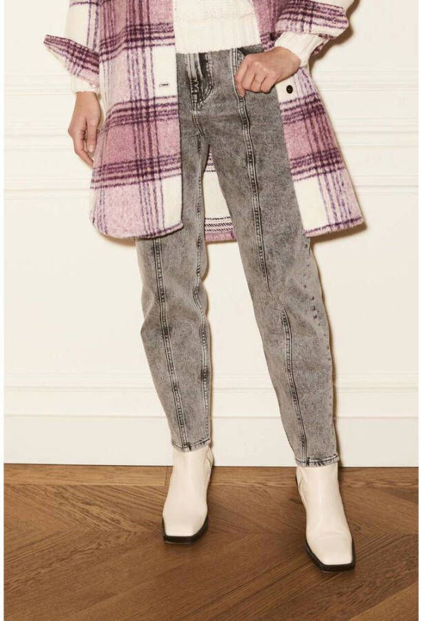 Garcia high waist straight fit jeans grijs