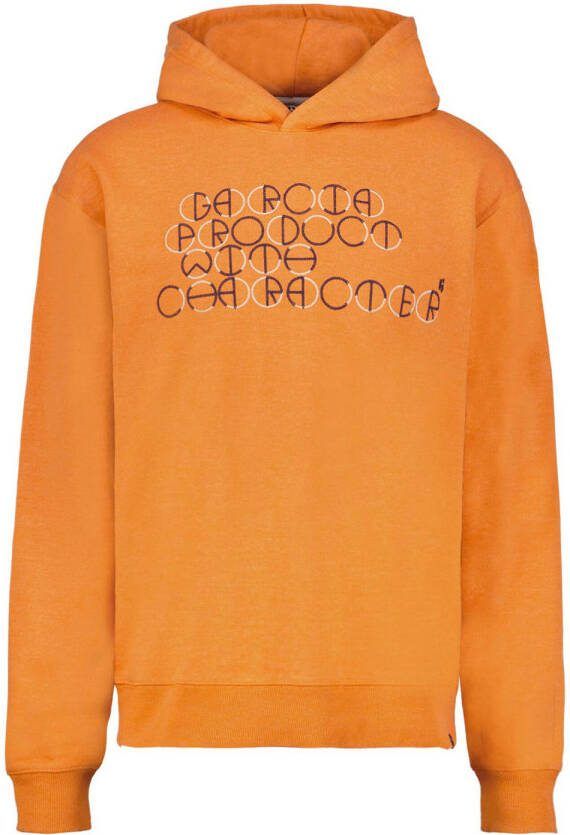 Garcia hoodie met printopdruk sunset orange