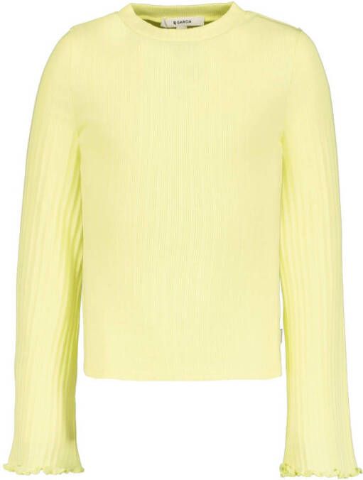 Garcia longsleeve geel Meisjes Stretchkatoen Ronde hals 164 170