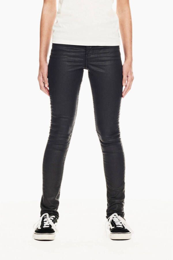 Garcia slim fit jeans Rianna 57O black coated Zwart Meisjes Stretchdenim 128
