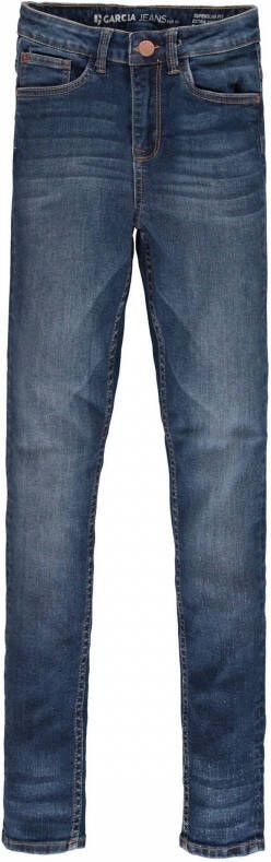 Garcia slim fit jeans Sienna 565 dark used Blauw Meisjes Stretchdenim Effen 128