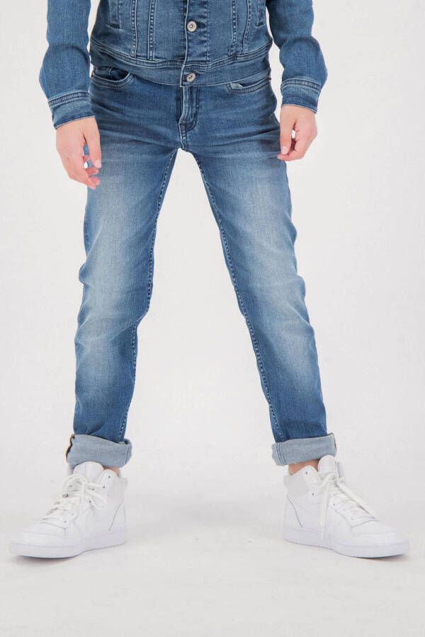 Garcia slim fit jeans Tavio 335 vintage used Blauw Jongens Stretchdenim 134