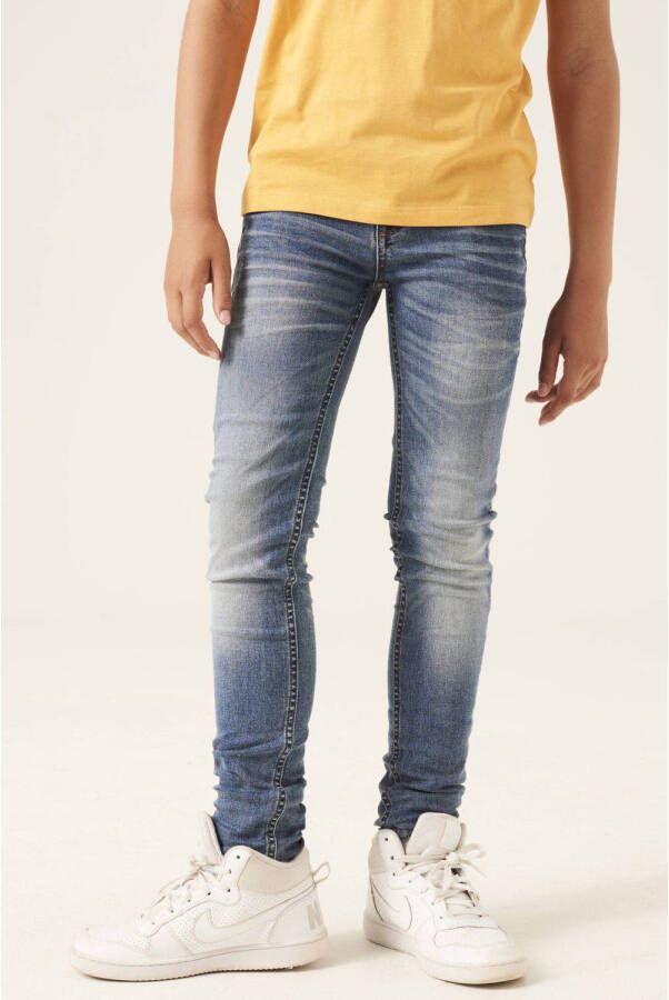 Garcia slim fit jeans Xandro 32O vintage used Blauw Jongens Stretchdenim 140