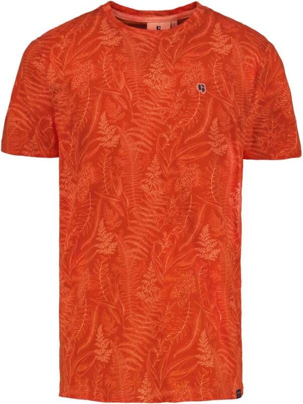 Garcia slim fit T-shirt met all over print sunset orange