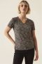 Garcia T-shirt met all over print zwart ecru - Thumbnail 1