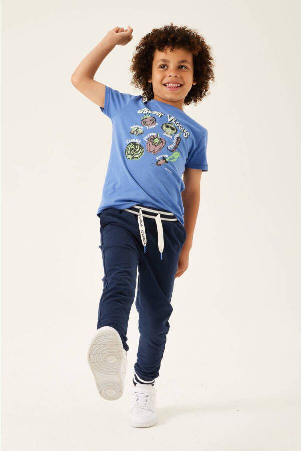 Garcia T-shirt met printopdruk blauw Jongens Katoen Ronde hals Printopdruk 116 122