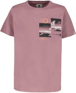 Garcia T-shirt met printopdruk paars