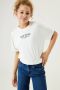 Garcia T-shirt met tekst wit Meisjes Viscose Ronde hals Tekst 152 158 - Thumbnail 1