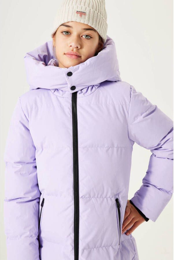 Garcia winterjas GJ320805 lila Zwart Meisjes Polyester Capuchon 164 170