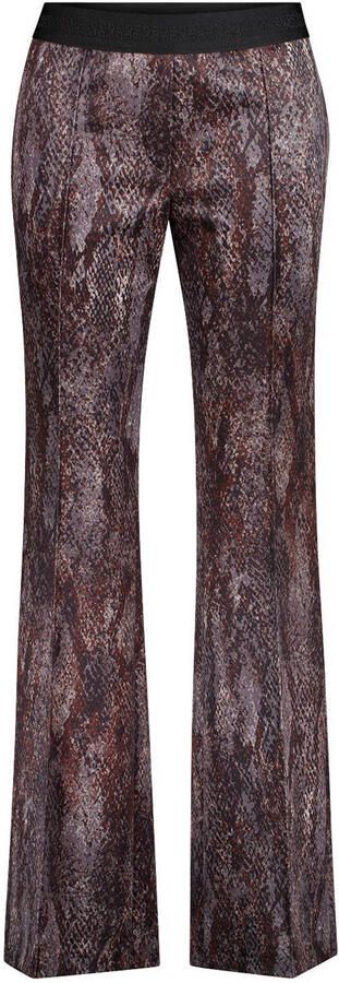 Gardeur broek met slangenprint grijs