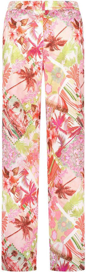 Gardeur denim casual broek met all over print roze - Foto 2