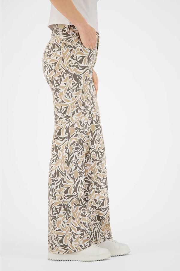 Gardeur denim regular waist flared broek beige - Foto 2