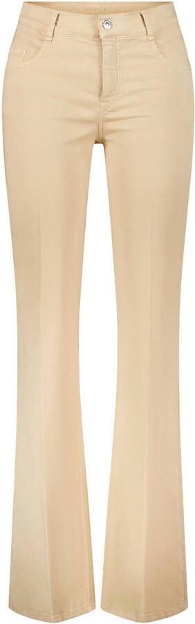 Gardeur denim regular waist flared broek beige