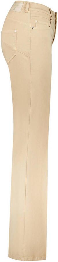 Gardeur denim regular waist flared broek beige - Foto 3