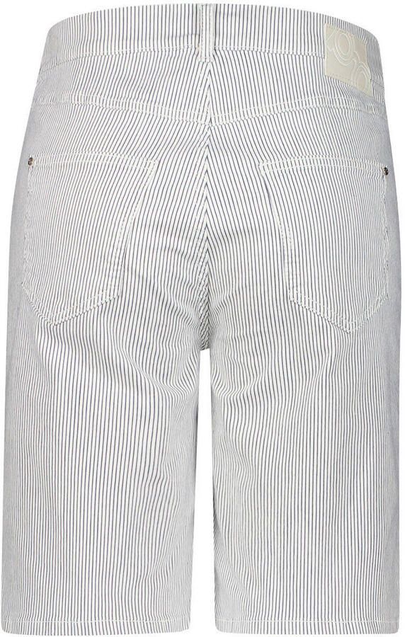 Gardeur denim slim regular waist bermuda short met krijtstreep blauw - Foto 2