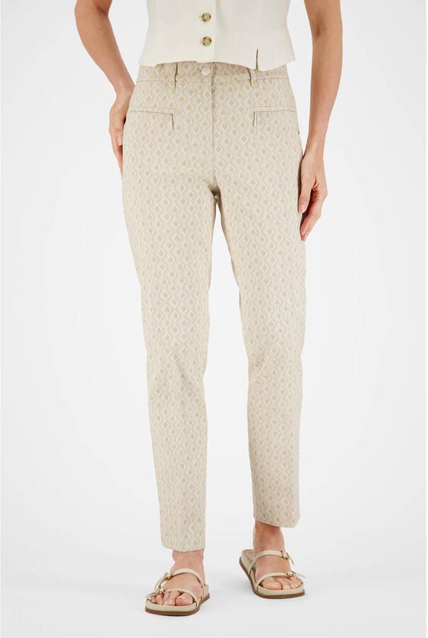 Gardeur denim slim regular waist broek beige