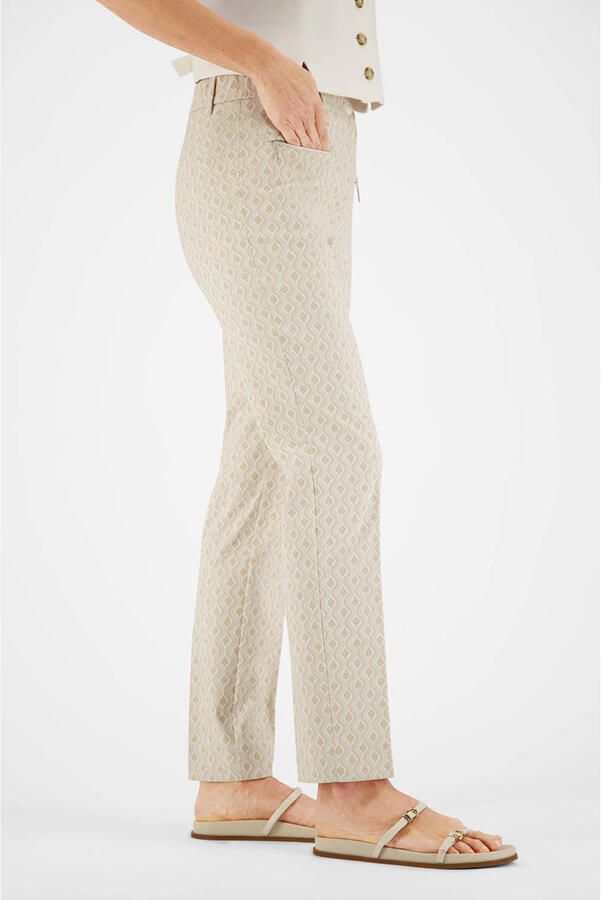 Gardeur denim slim regular waist broek beige - Foto 2