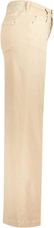 Gardeur denim wide leg regular waist broek beige - Foto 3