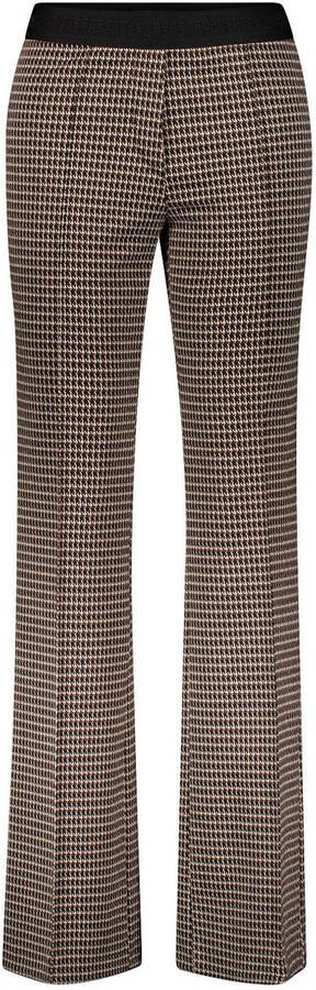 Gardeur flared geruite broek meerkleurig