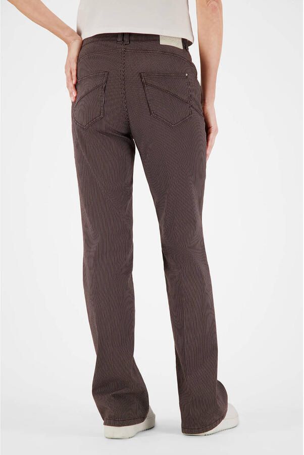 Gardeur flared jeans met krijtstreep donkerbruin - Foto 2