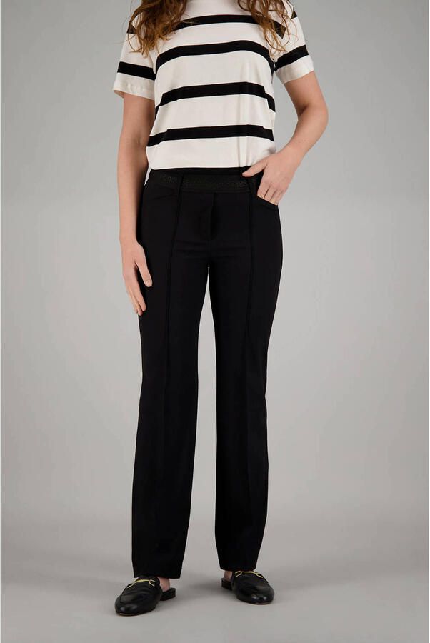 Gardeur flared regular waist broek zwart