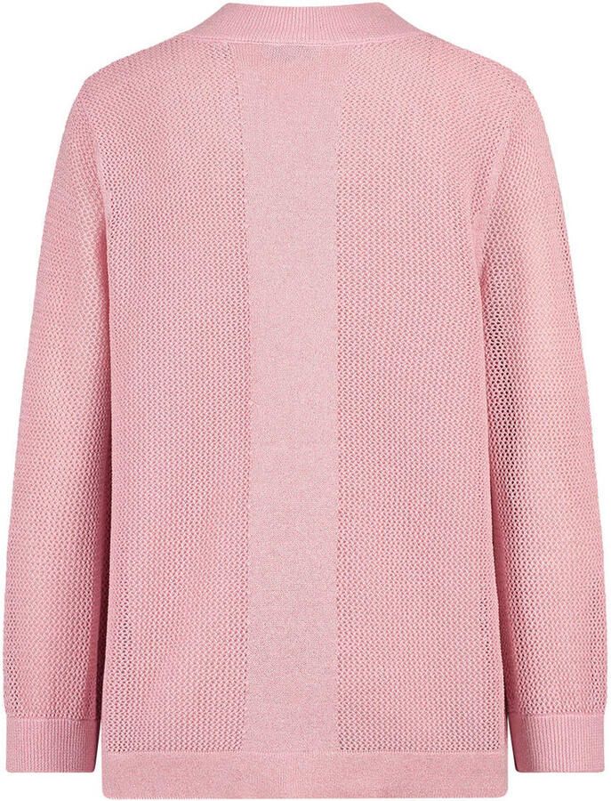 Gardeur gebreid vest met lurex roze