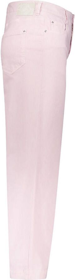 Gardeur high waist wide leg jeans met krijtstreep roze - Foto 3
