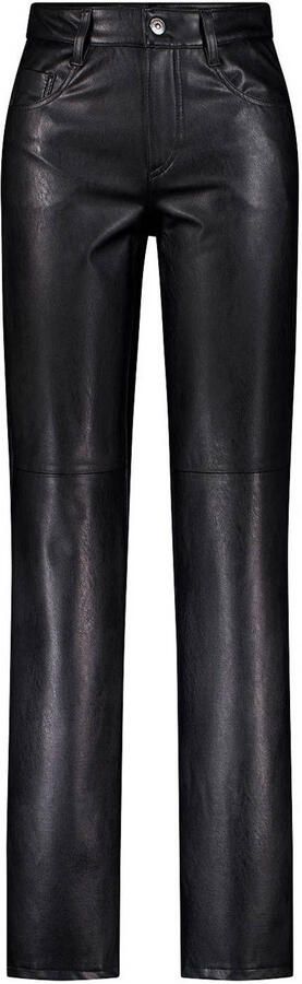 Gardeur imitatieleren straight leg broek