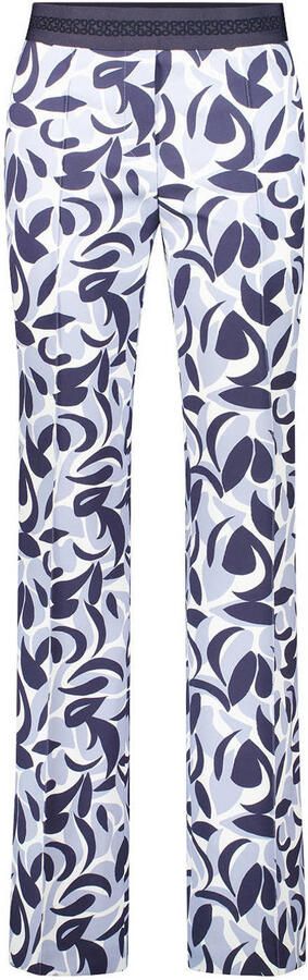Gardeur regular waist flared broek blauw