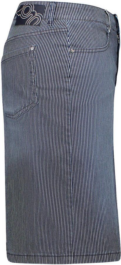 Gardeur spijkerrok met krijtstreep medium blue denim - Foto 2