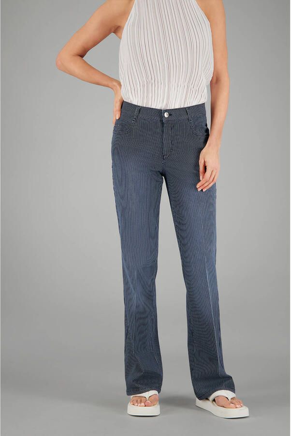 Gardeur straight regular waist broek blauw