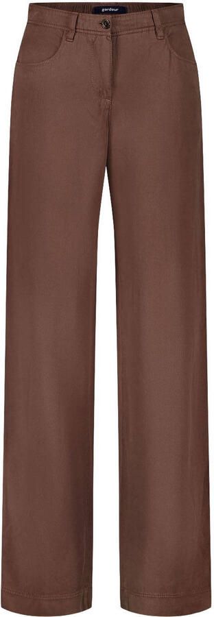 Gardeur straight regular waist broek bruin