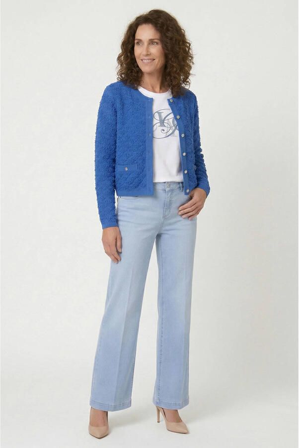 Gardeur vest blauw gebreid