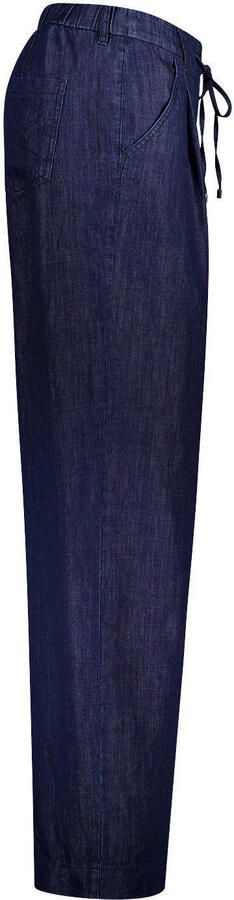 Gardeur wide leg broek dark blue denim