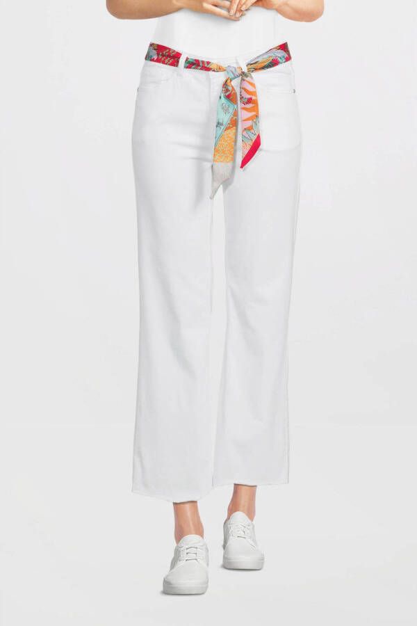 Geisha cropped regular fit jeans wit