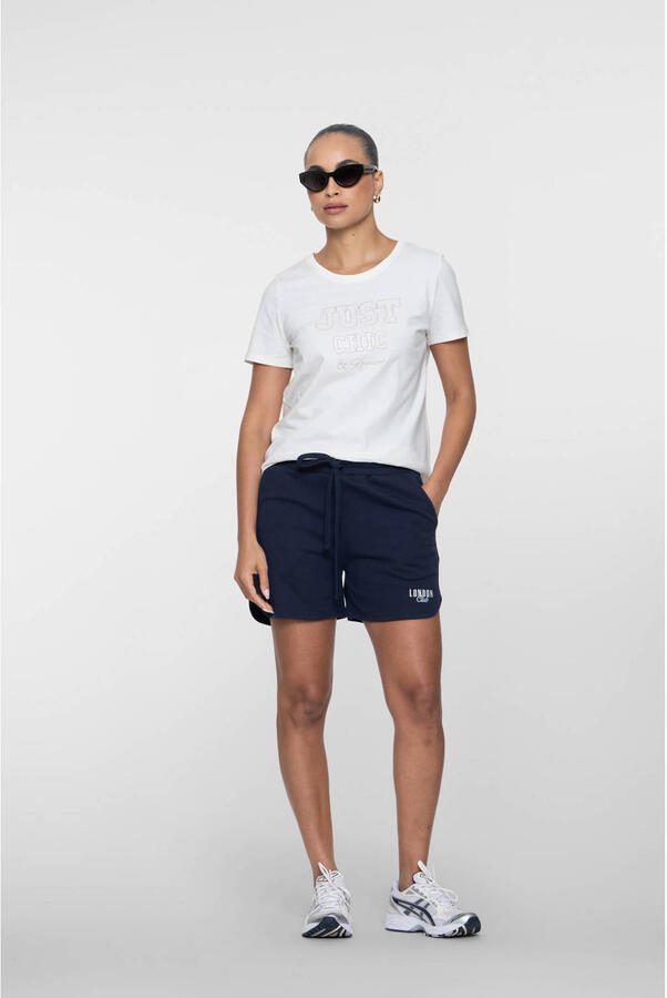 Geisha baggy regular waist sweatshort donkerblauw