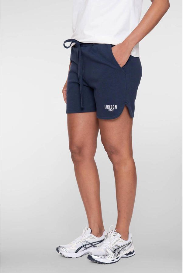 Geisha baggy regular waist sweatshort donkerblauw - Foto 3
