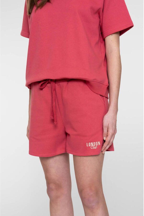 Geisha baggy regular waist sweatshort koraalrood - Foto 2