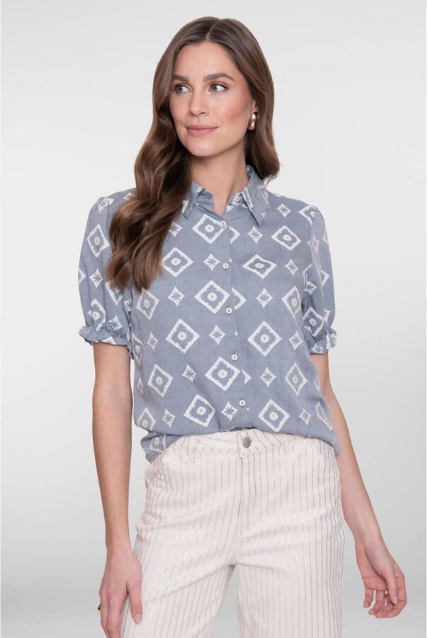 Geisha blouse blauw
