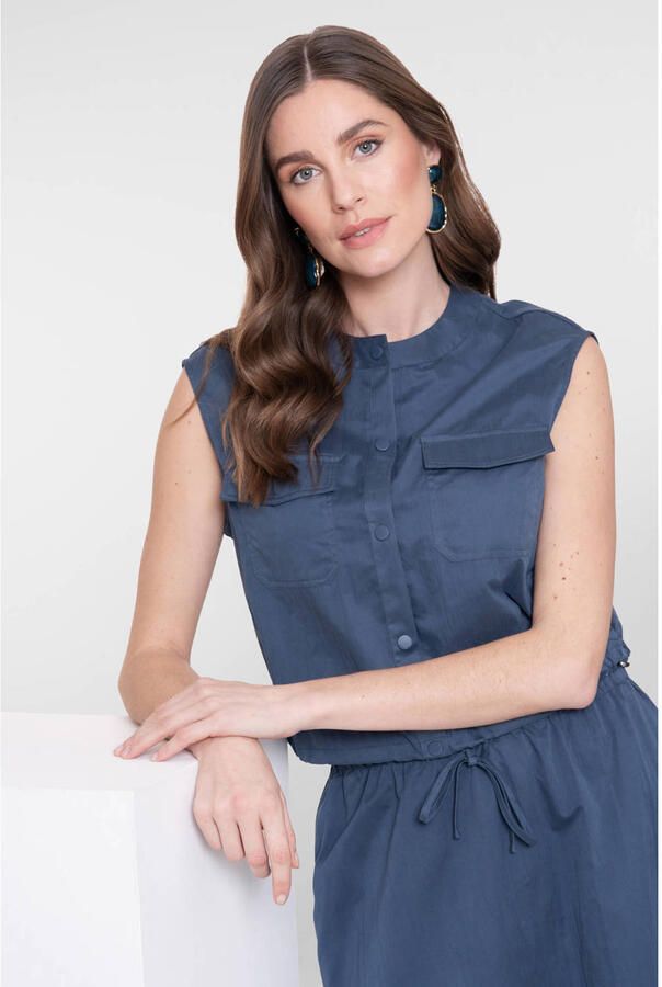 Geisha blouse blauw