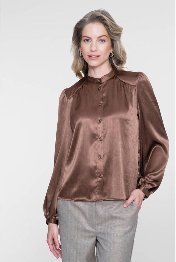 Geisha blouse bruin