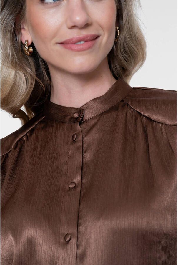 Geisha blouse bruin - Foto 3
